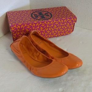 Tory Burch Eddie Patent Leather Ballet Flats.